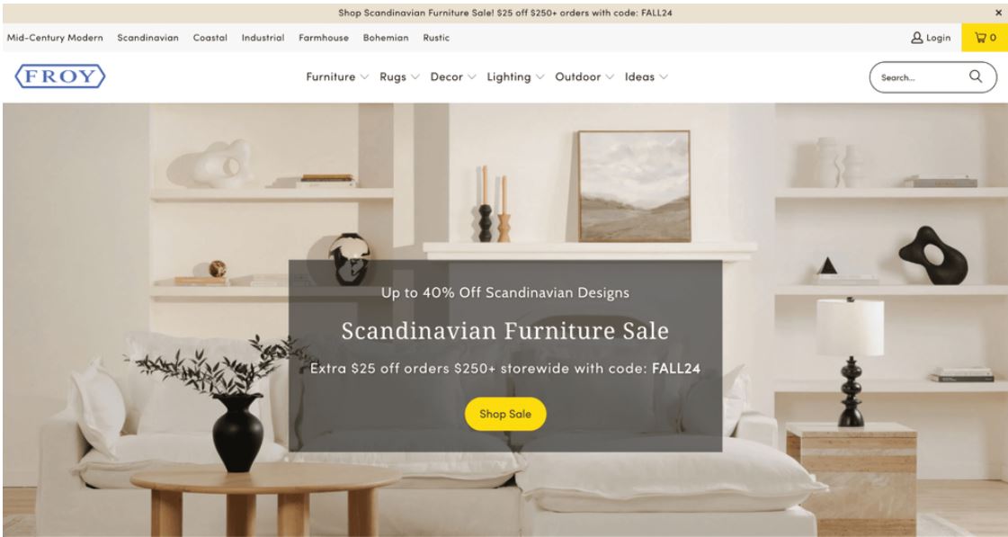 Sample home and lifestyle Shopify store with premium design